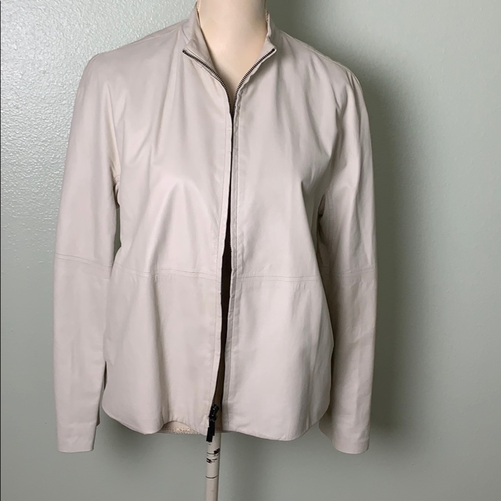 DONNA KAREN LAMB SKIN JACKET